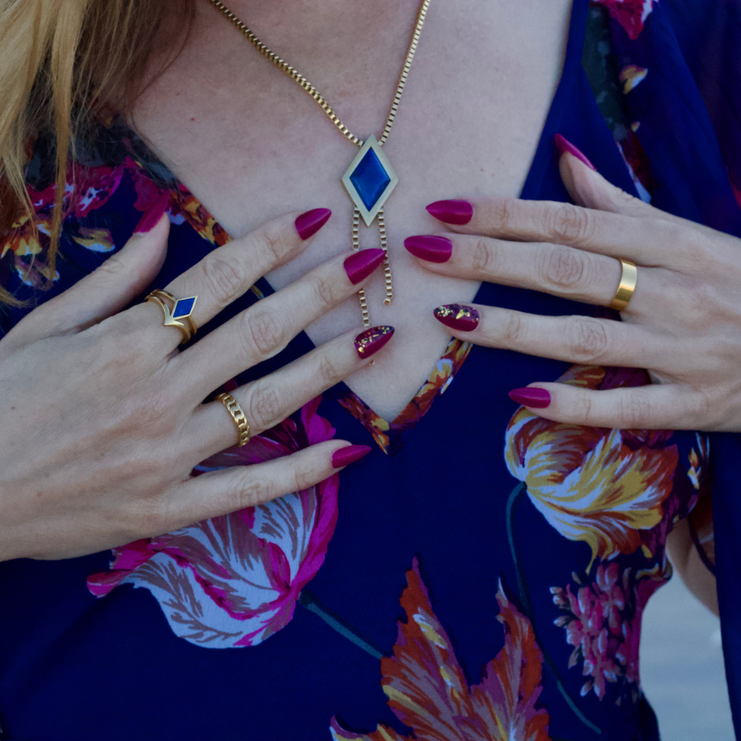 Nightsky Lapis Lazuli Gold Necklace