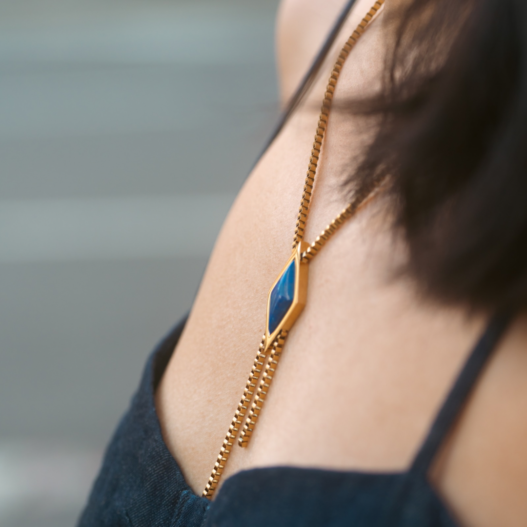 Nightsky Lapis Lazuli Gold Necklace