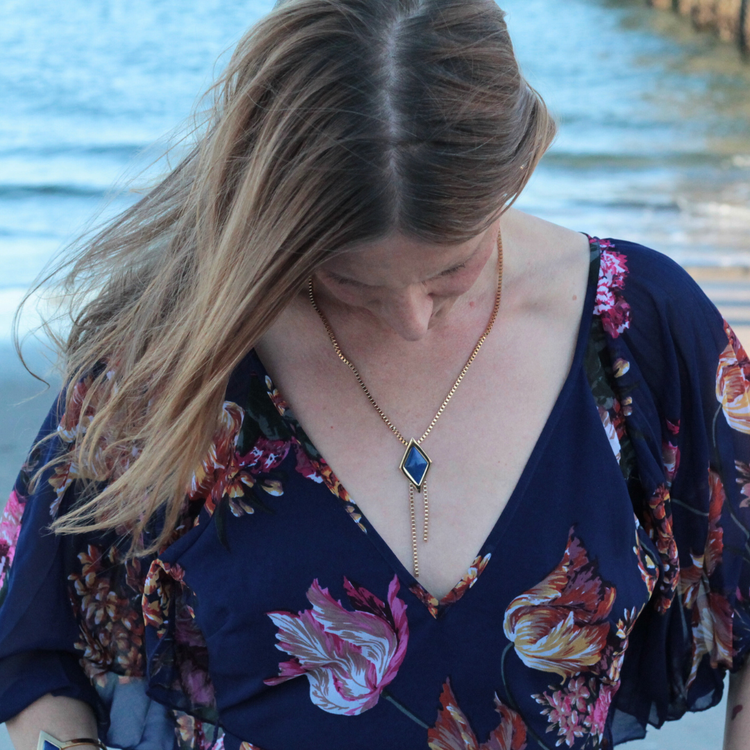 Nightsky Lapis Lazuli Gold Necklace