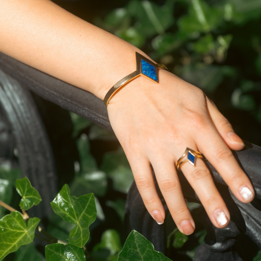 Stardust Lapis Lazuli Gold Bracelet