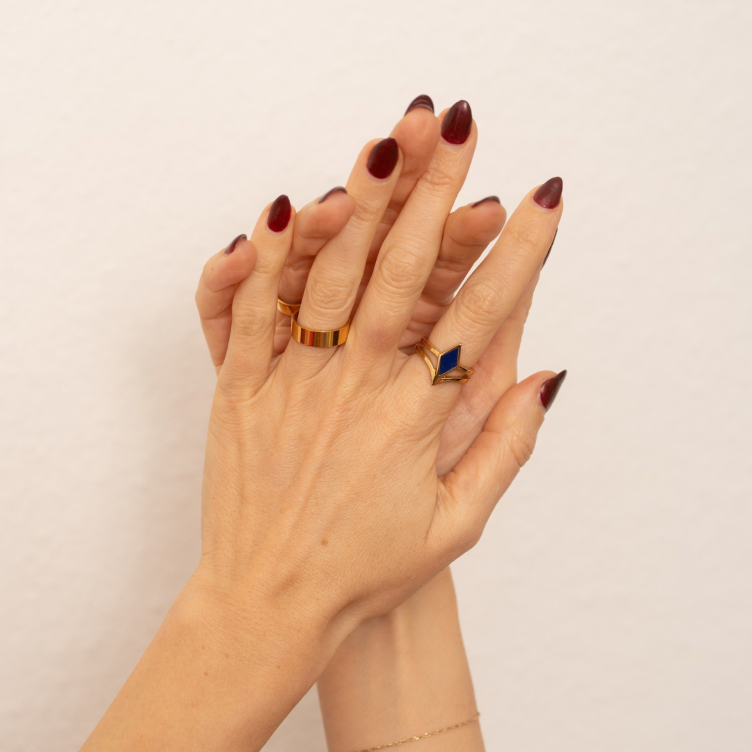Cosmos Lapis Lazuli Gold Ring