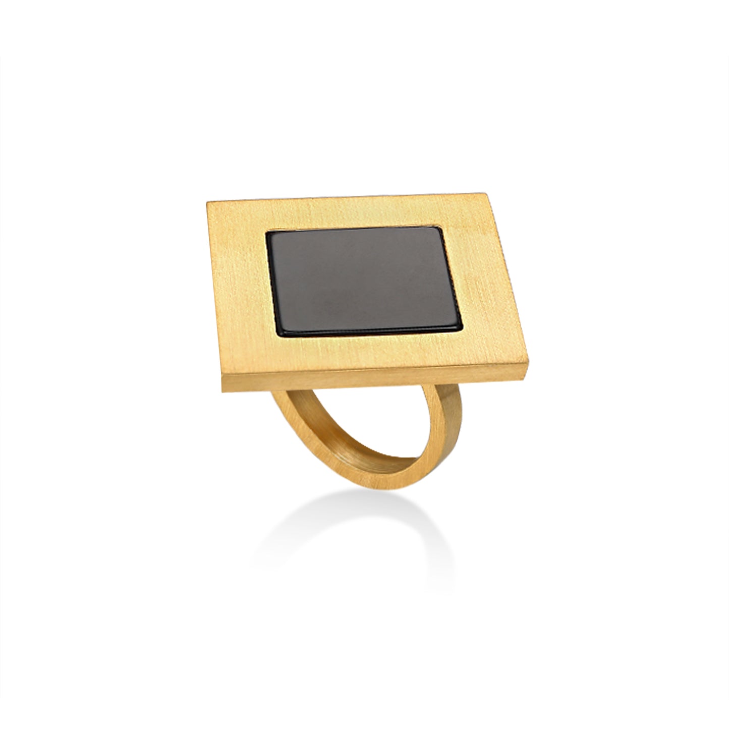 Eclipse Black Onyx Gold Ring