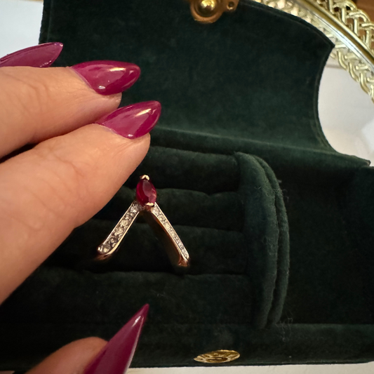 Vintage Chevron Ring