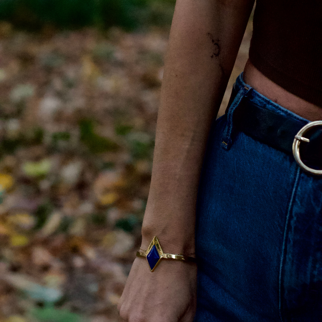 Stardust Lapis Lazuli Gold Bracelet