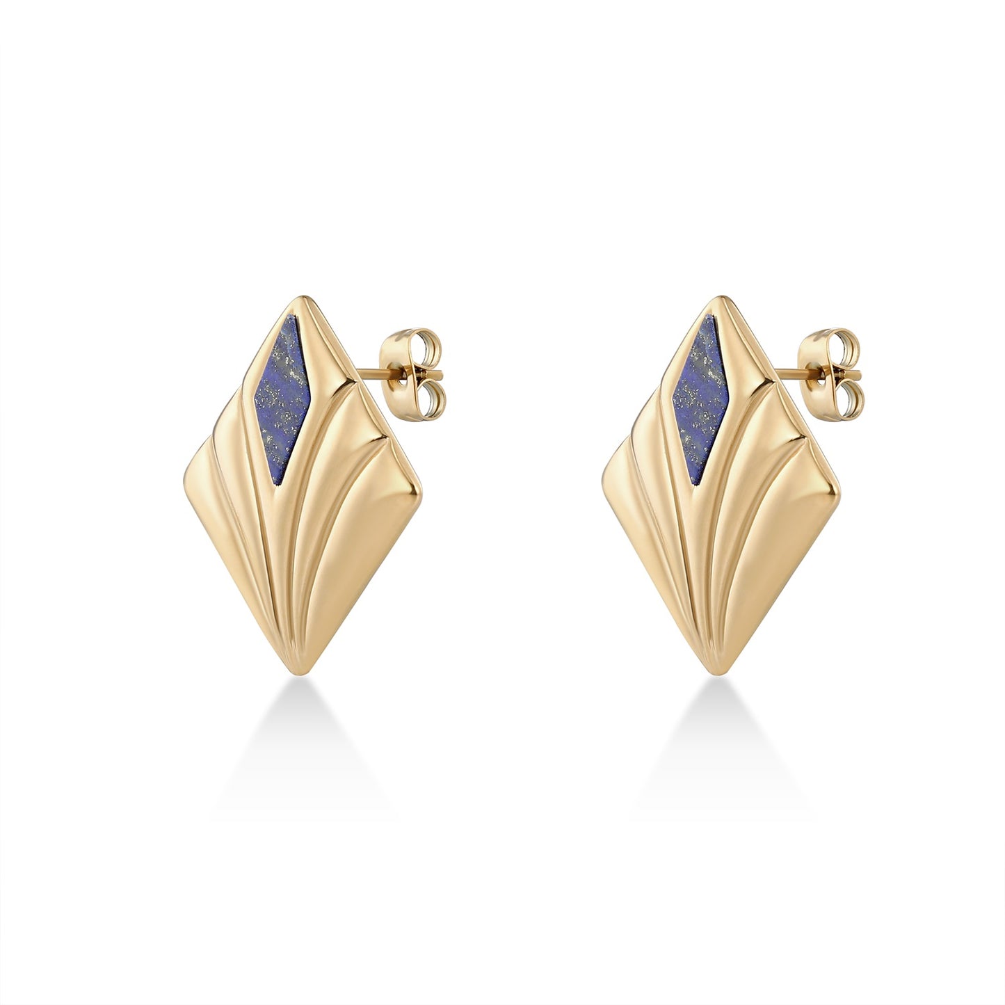 Moonbeam Lapis Lazuli Gold Earring