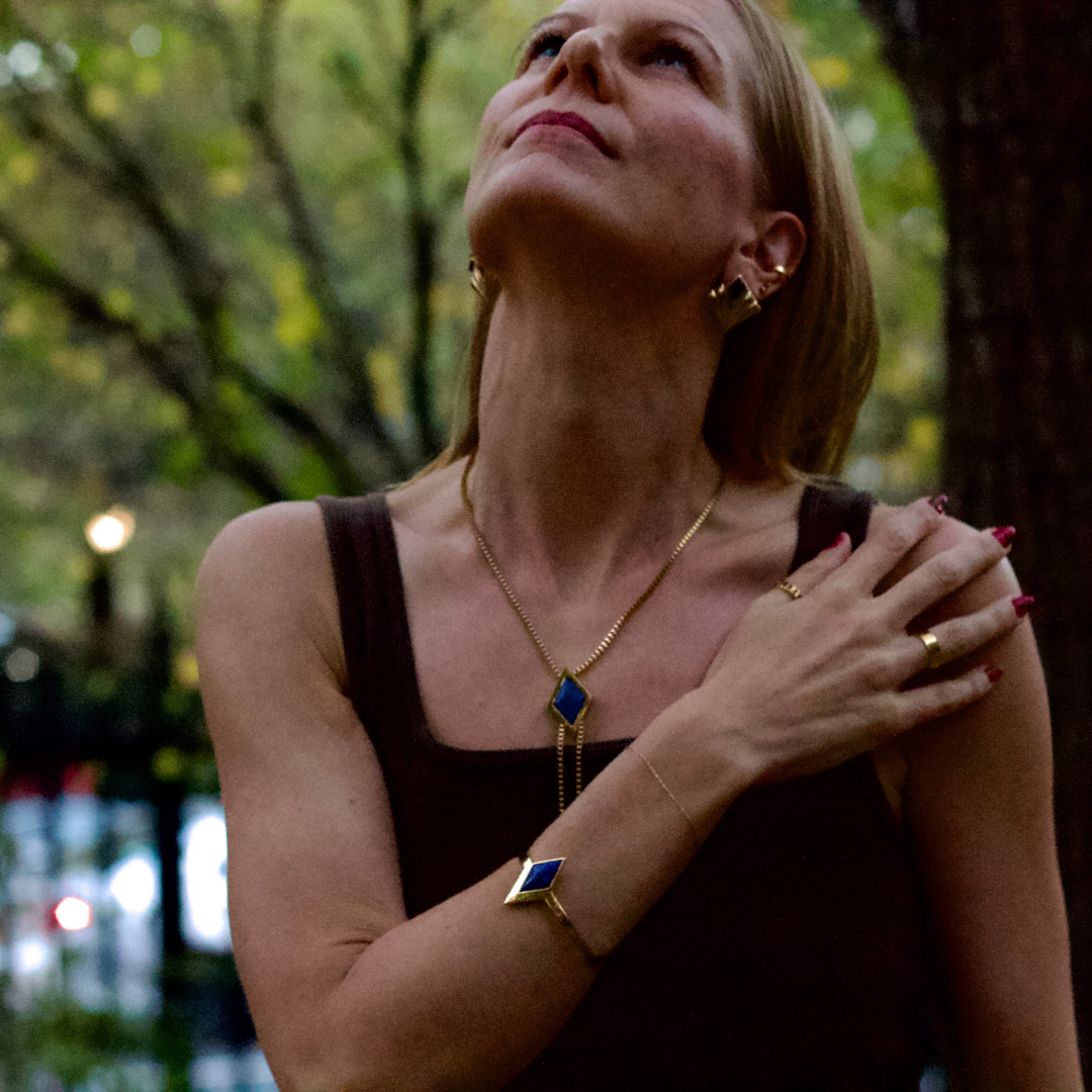 Stardust Lapis Lazuli Gold Bracelet