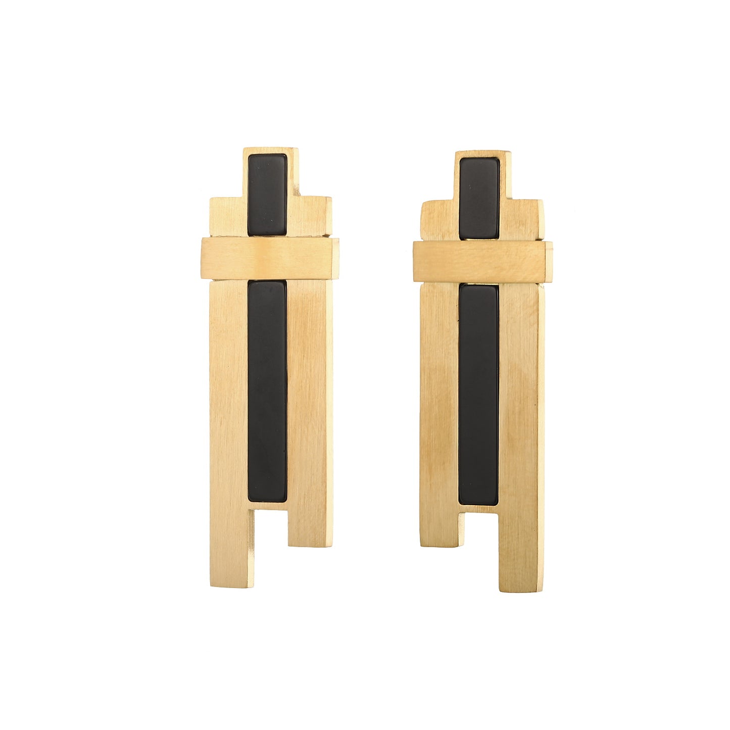 Nightcrawler Black Onyx Gold Earring