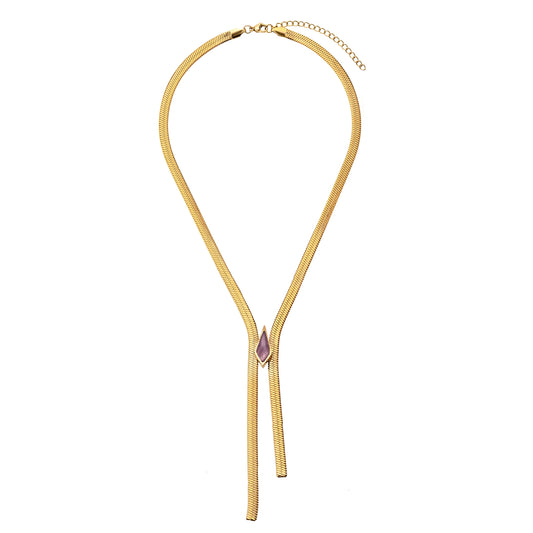 Dreamscape Amethyst Gold Necklace